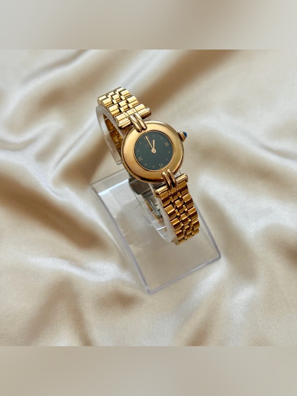 AUTHENTIC VINTAGE CARTIER GOLD WATCH - WITH BOX - Picture 3 of 8